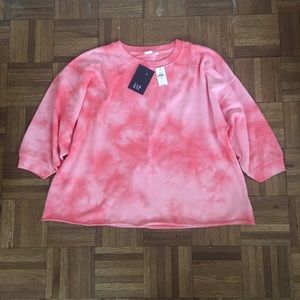 NWT pink tie dye sweater